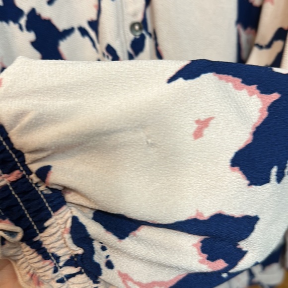 Pink & Navy long sleeve blouse - Picture 7 of 7